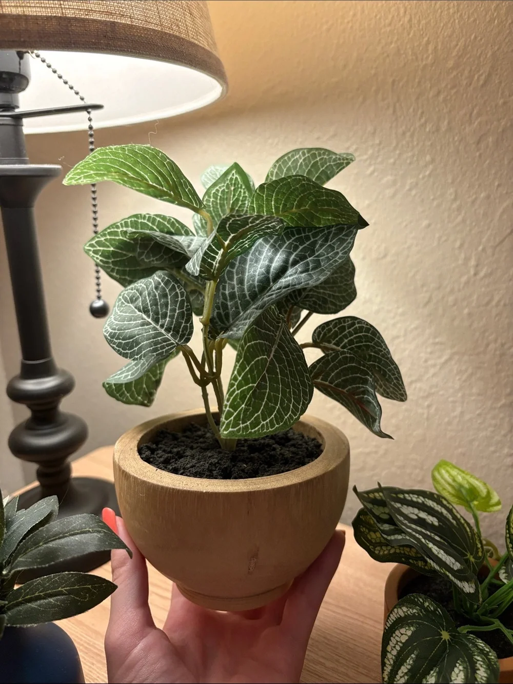Set of three faux plants